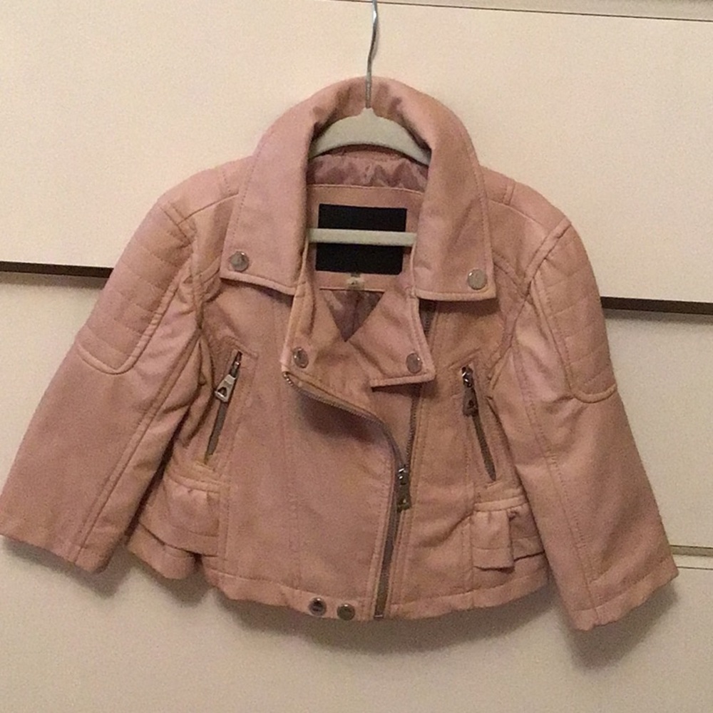 Urban Republic Girls Dusty Pink Faux Leather Jacket
